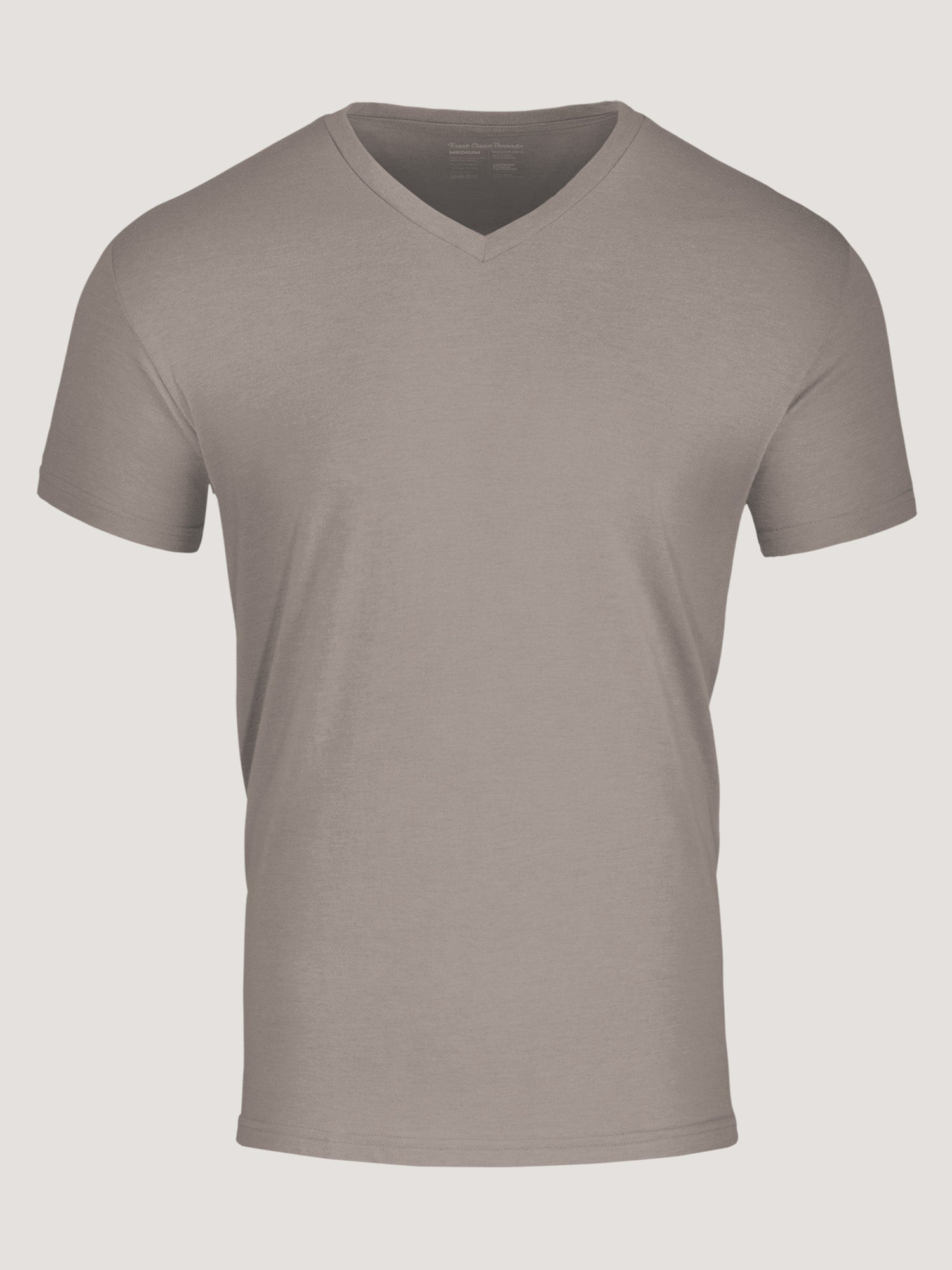 Taupe V-Neck | Fresh Clean Threads