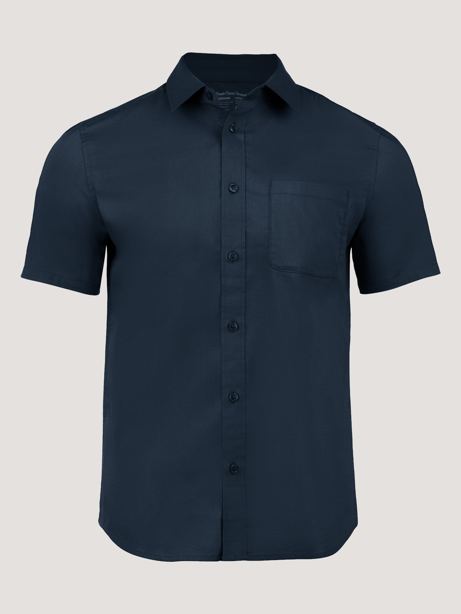 navy blue dress shirt men Navy All Day Short Sleeve Shirt – Fresh Clean Threads