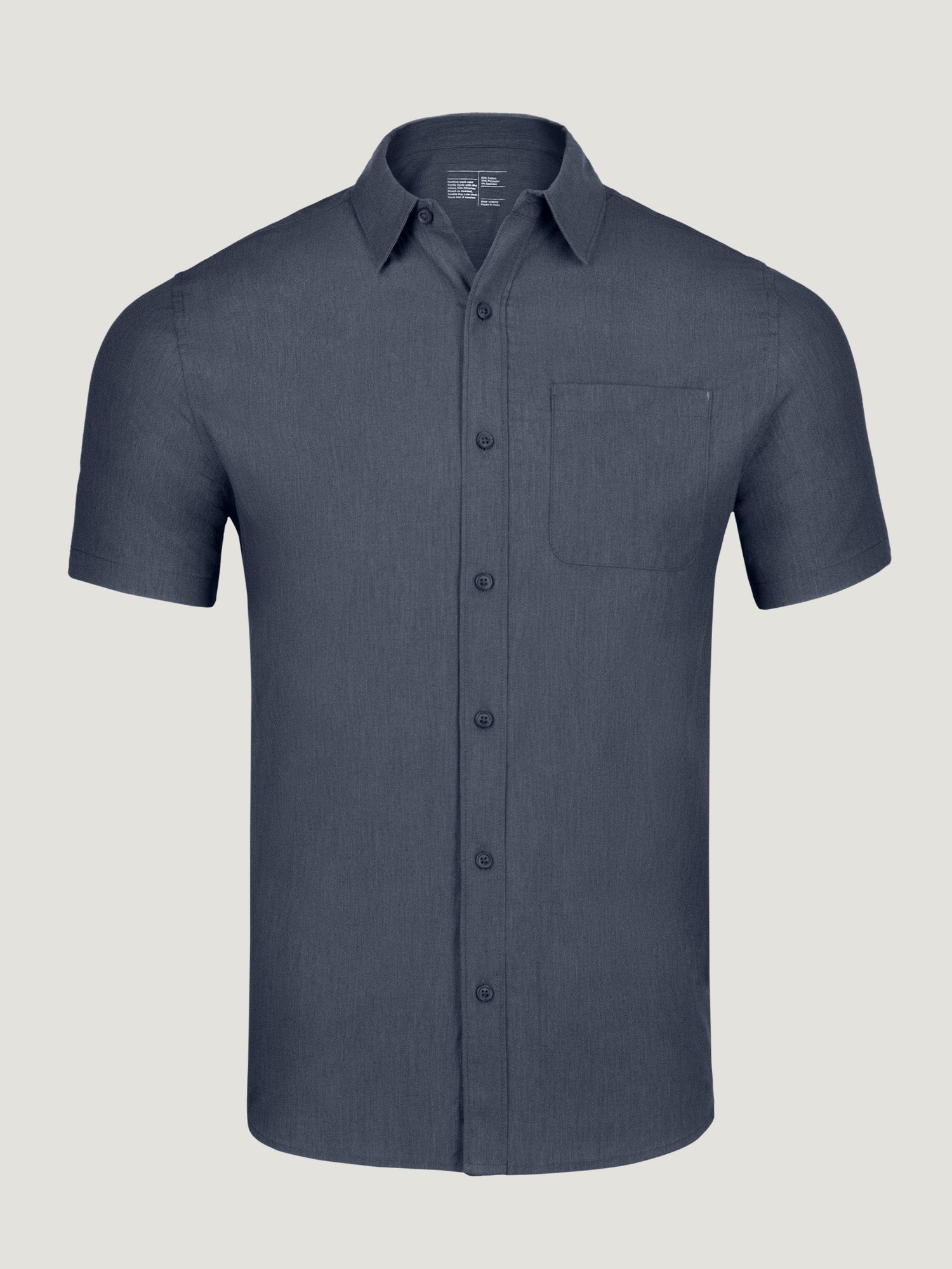 Navy Short Sleeve Stretch Button Up Navy Short Sleeve Stretch Button Up