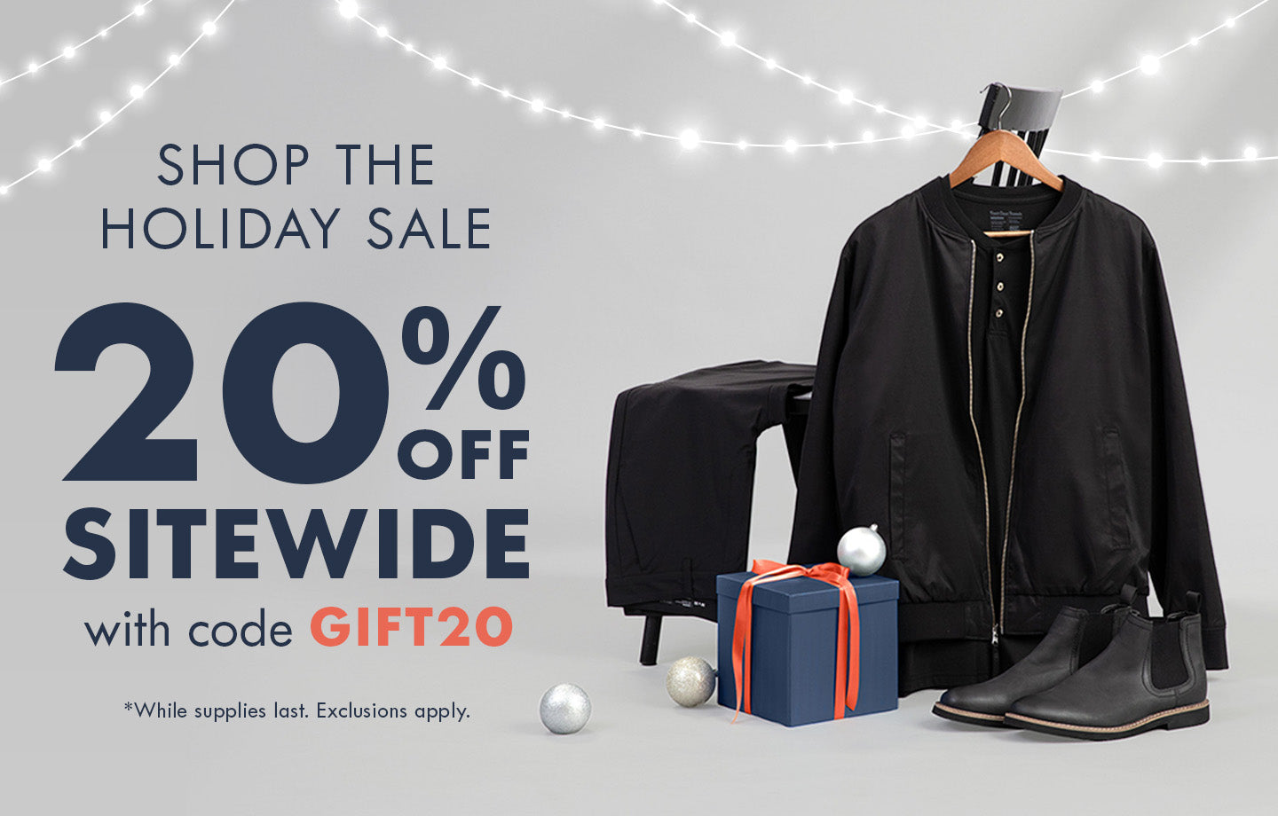 Shop the Holiday Sale | 20% Off Site Wide | Fresh Clean Threads Holiday Season