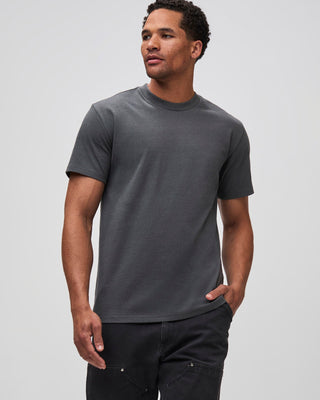 Mikah is 6'1" and wears a size medium # Pewter Tuff Tee | HeavyWeight Material | New at FCT
