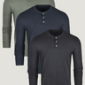 Foundation Long Sleeve Henley 3-Pack
