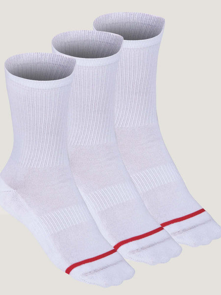 All White 3-Pack Crew Socks