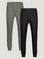 Black + Mercury Green Fleece Sweatpants Foundation 2-Packs | Fresh Clean Threads