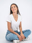 Women's Foundation V-Neck 3-Pack Tees | Sarah Studio Size X-Small White Tee | Fresh Clean Threads