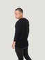 All Black Long Sleeve Crew 3-Pack Lifestyle Size Small | Fresh Clean Threads