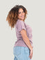 Women's Thistle Crew Neck Tee | Side View Studio Size Large Micah | Fresh Clean Threads