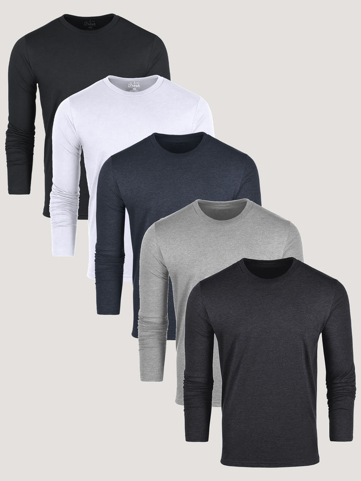 Long Sleeve Crew Staples 5-Pack Ghost Mannequins | Fresh Clean Threads