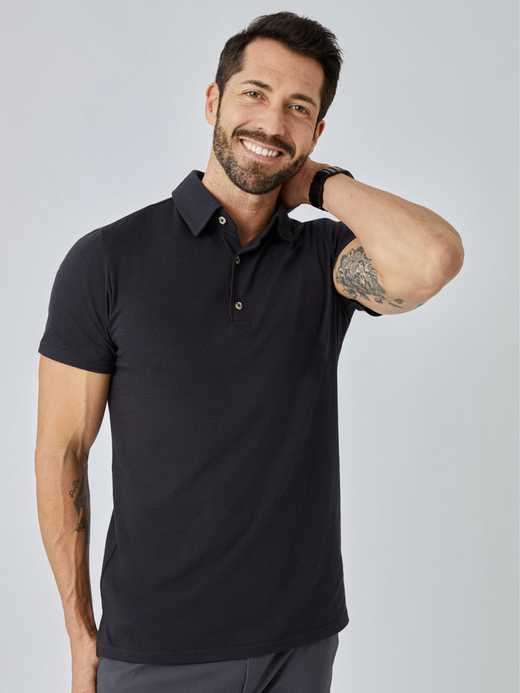 Men's Polo Shirt | Anchor Black Torrey Polo | Fresh Clean Thread