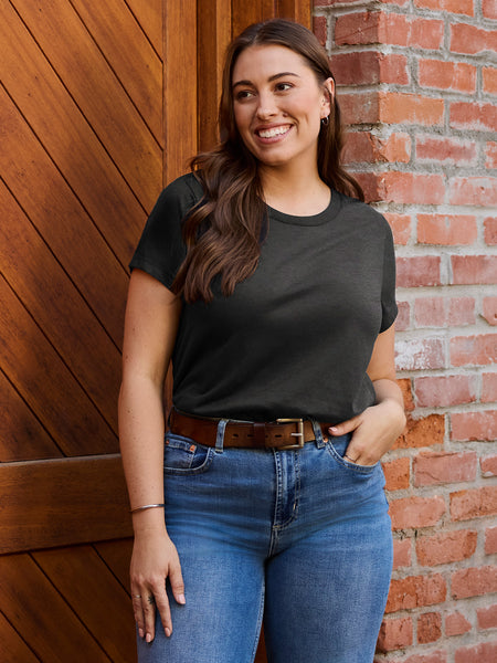 Women's Vault Black Crew Neck