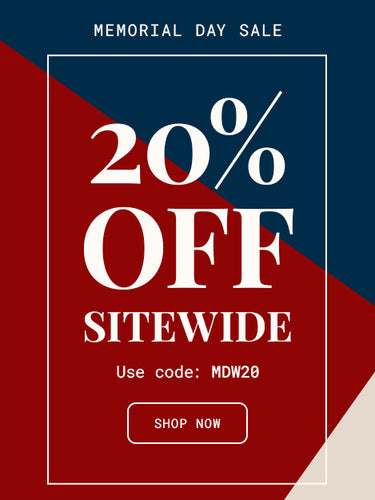 Memorial Day Weekend Sale - Shop 20% Off 