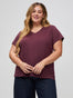 Merlot V-Neck paired with Dark Denim | Women's Collection | Fresh Clean Threads