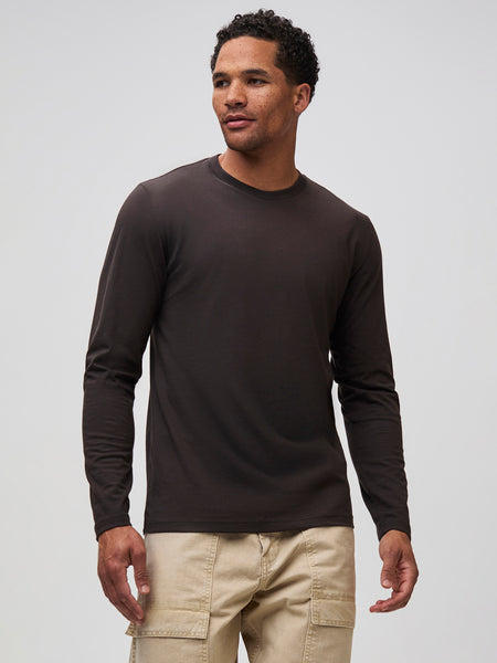 Espresso Long Sleeve Crew Neck