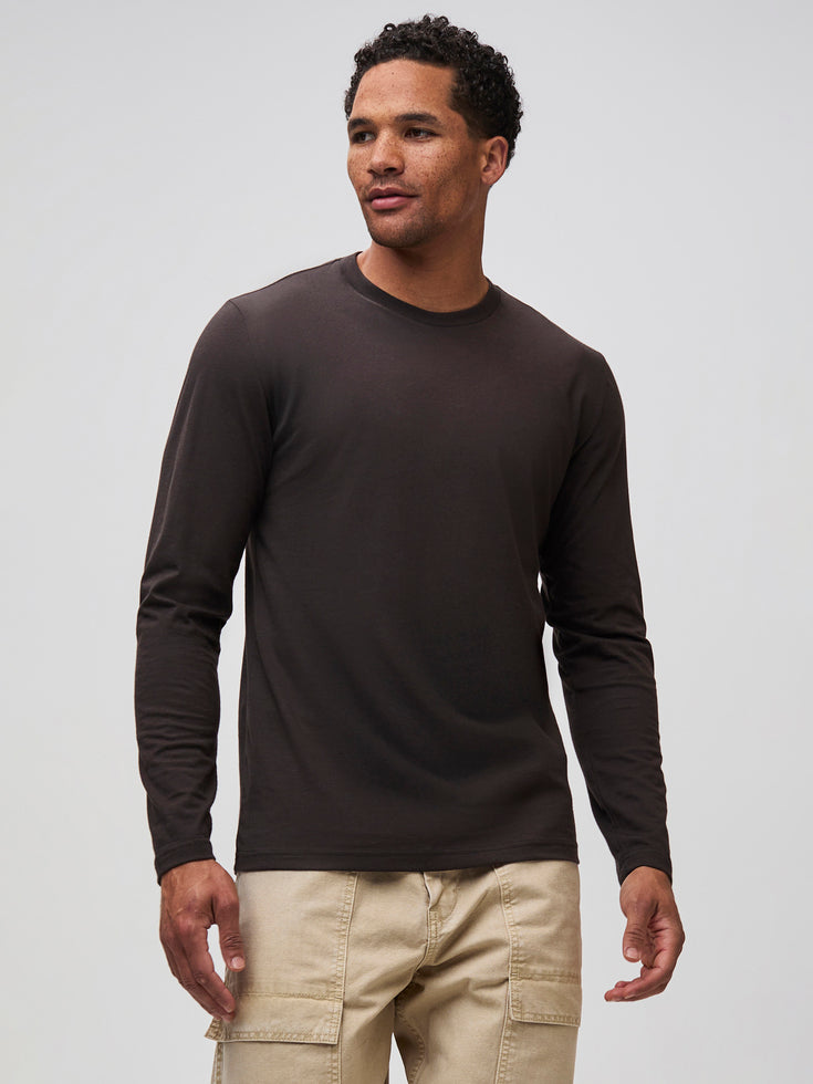 Espresso Long Sleeve Crew Neck | A T-Shirt Designed for You