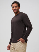 Fits perfect alone, layers perfectly too # Espresso Long Sleeve T Shirts | Built for real life