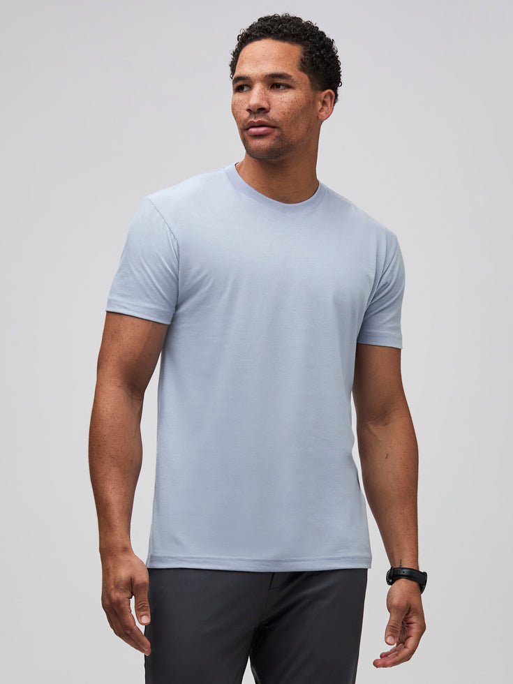 StratuSoft Crew Neck in Icicle | Fresh Clean Threads