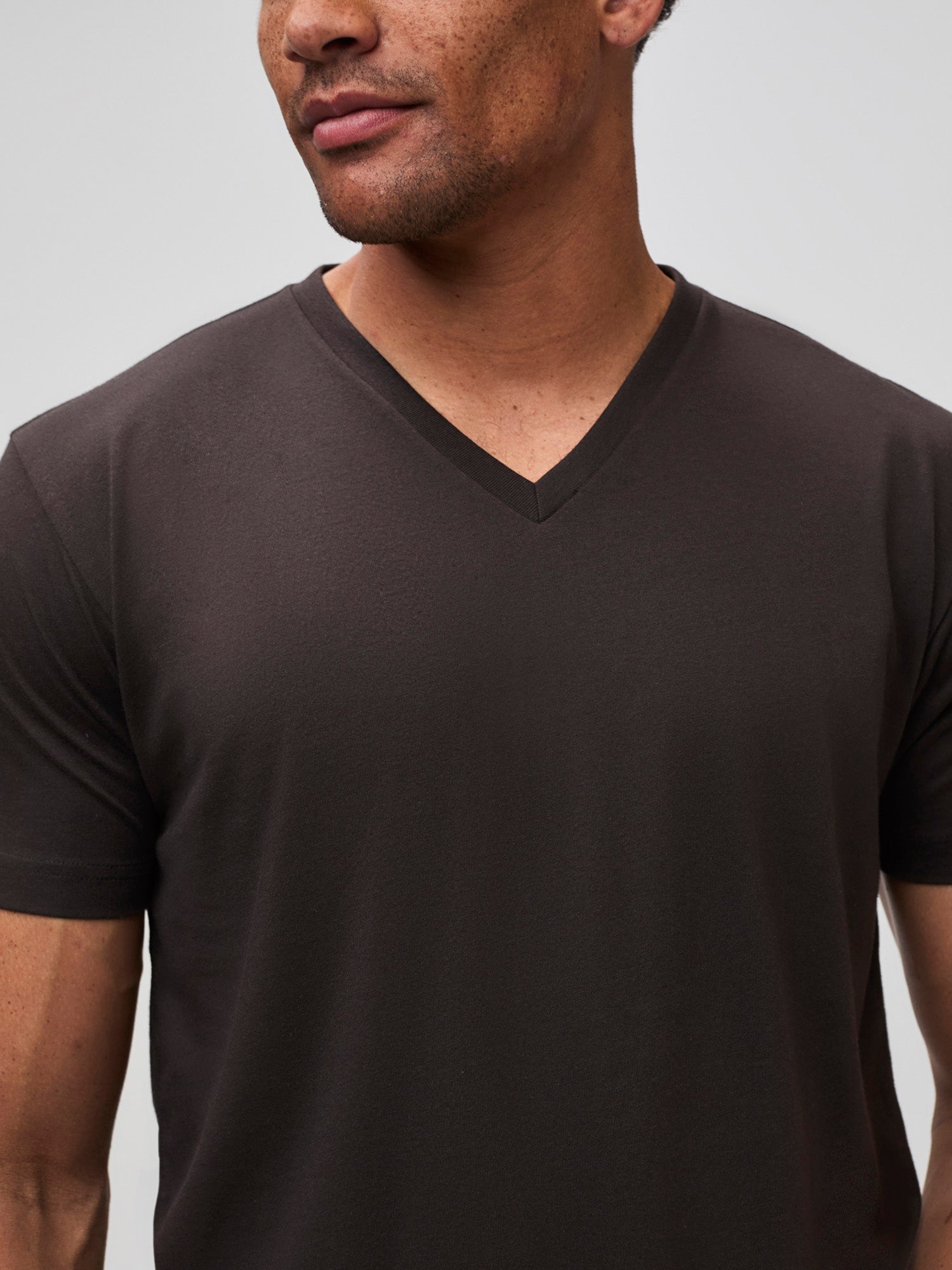 Espresso V-Neck T-Shirt | Fresh Clean Threads