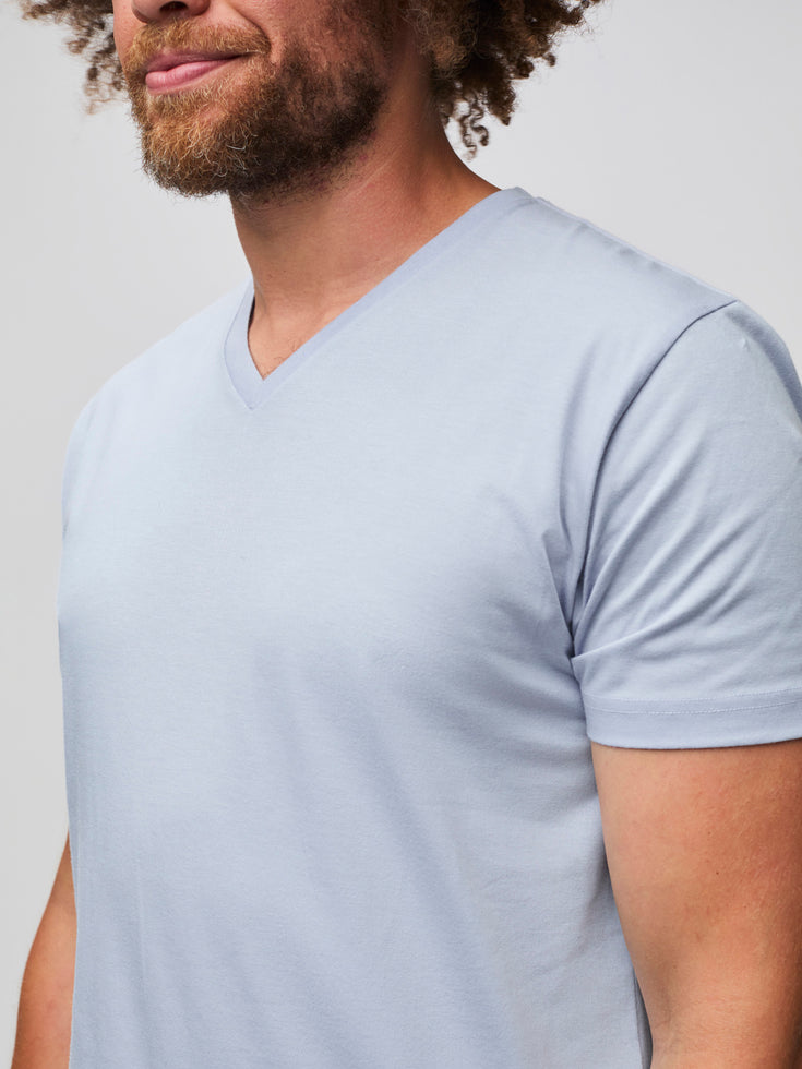 StratuSoft V-Neck Tee in Icicle | Winter 2025 | Fresh Clean Threads