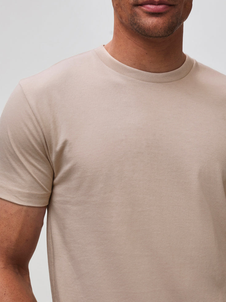StratuSoft™ Crew Neck Tee in Desert | Fresh Clean Threads