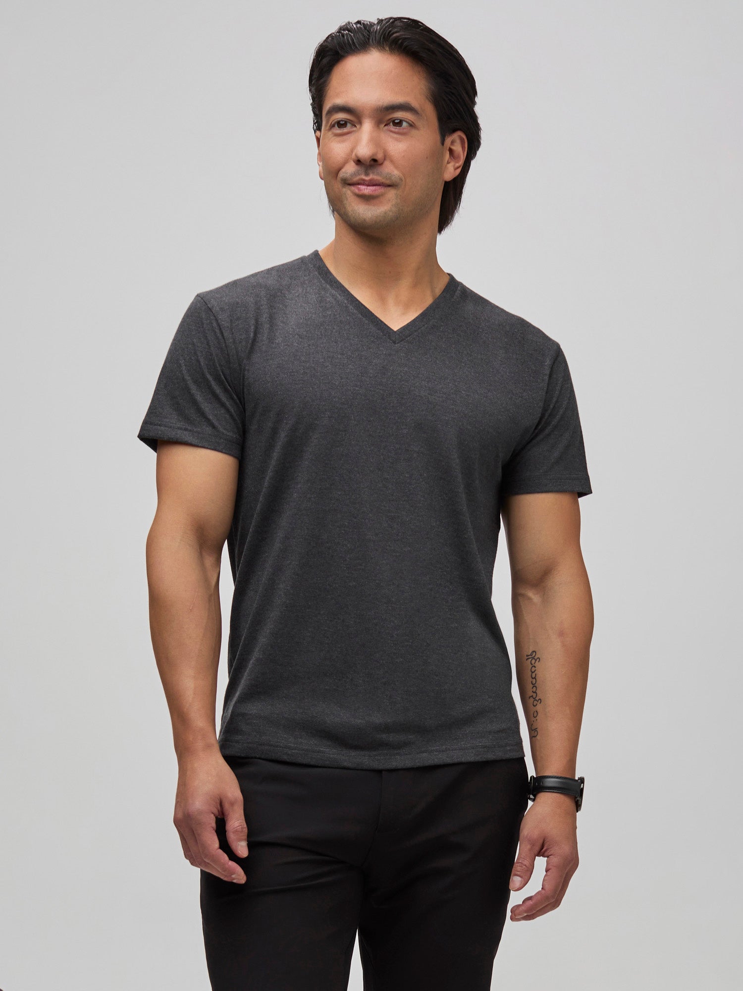 Charcoal V-Neck T-Shirt For Men | Fresh Clean Tees – Fresh Clean