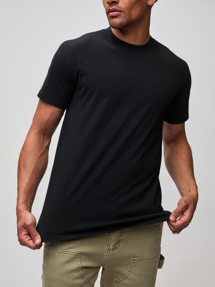  Tuff Tee Black Onyx Crew T-Shirts | TuffSpun™ Heavyweight Fabric Blend