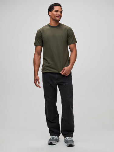 Mikah is 6'1" and wears a size medium # Cypress Tuff Tee | Crew Tee | HeavyWeight Material 