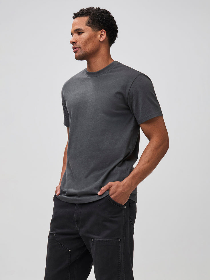Tuff Tee in Pewter | Crew Tee | Heavy Weight Material for Durability