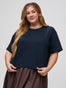 Women's Cropped Boxy Tee Dark Navy