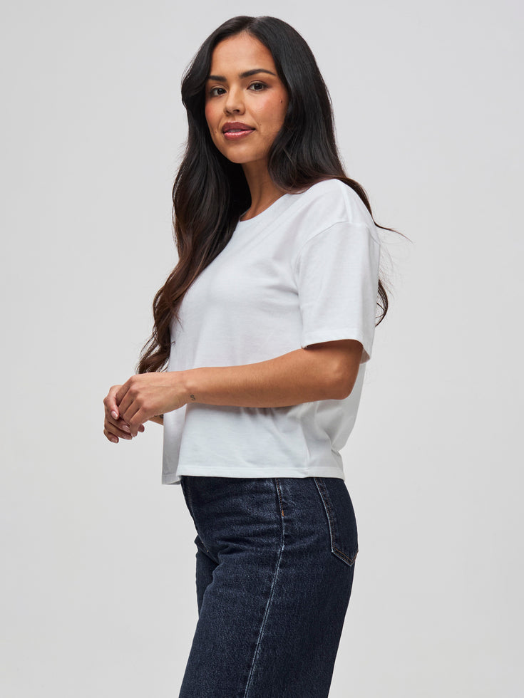 Elbow Length Sleeves, Relaxed Cut | Women's Boxy Tee