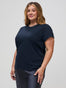 Women's Tees at Fresh Clean Threads | Dark Navy Crew Neck