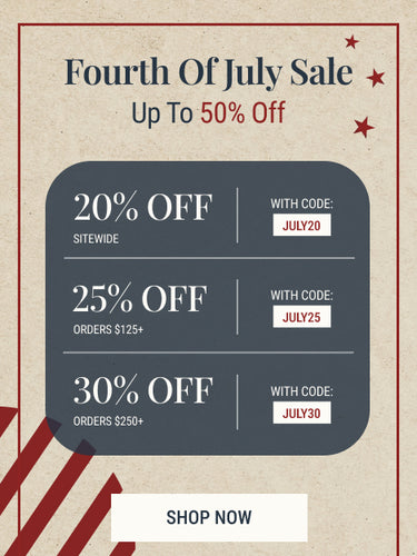  Up to 50% Off Site Wide | July 4th Sale at FCT 