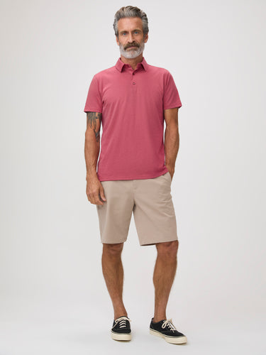 Pair Polos with the Everyday Shorts # Coral StratuSoft™ Polos | Perfect length for tucking or untucked
