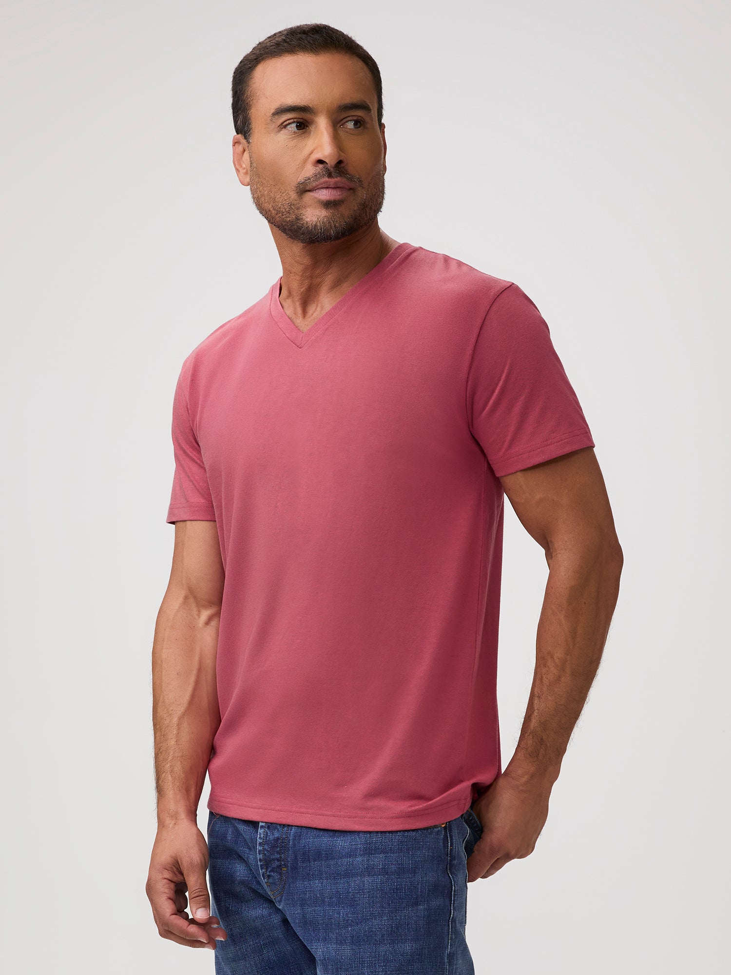 Coral Men's V-Neck T-Shirts | Soft, Flattering Everyday Tees