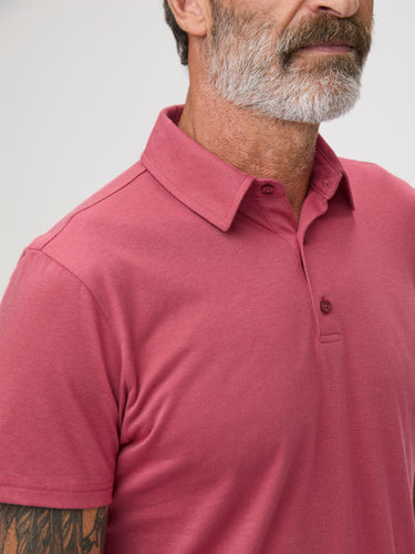Dyed to match button details # Polo Shirts | Collar engineering prevents flip and curl