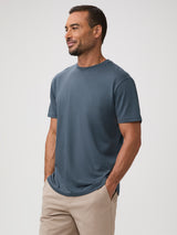 Crew Neck Tee in Rainstorm | best gray t-shirts for men | The Spring Collection by FCT