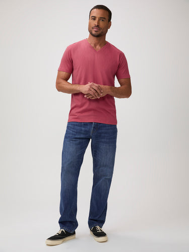 Stand Out From the Crowd # Coral V-Neck Shirts Built to Last