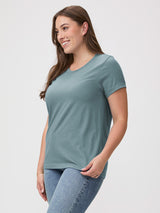 Your Everyday Wardrobe Essential # Women's Wardrobe Essentials | Crew Neck Tee in Harbor Mist | FCT