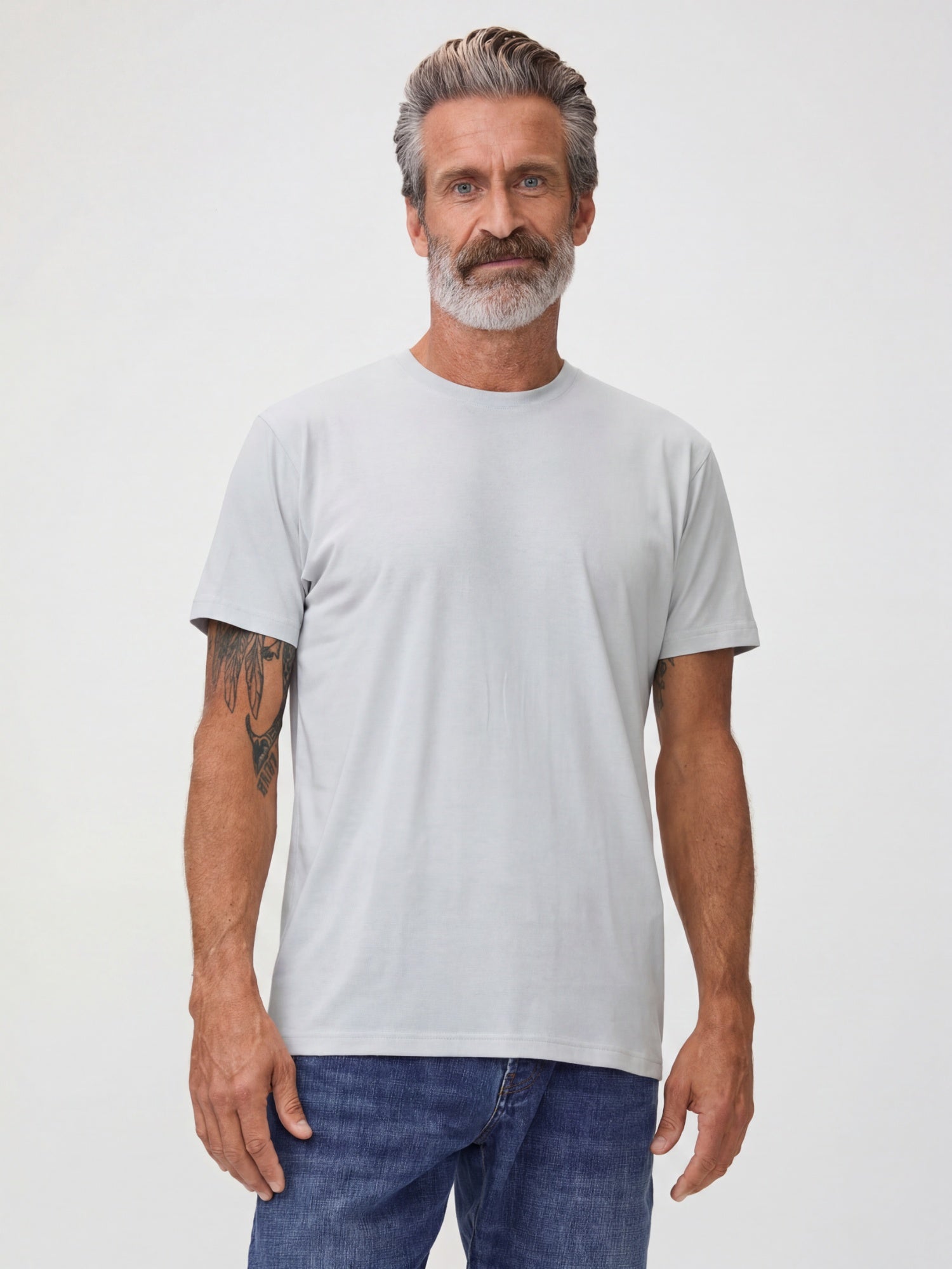 Ash Crew Neck | Soft, True-to-Size Grey T-Shirt – Fresh Clean Threads