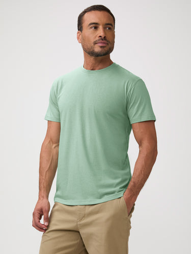 Chad is 6'1" and wears a size M # Sea Foam Crew | Limited Edition Color at FCT