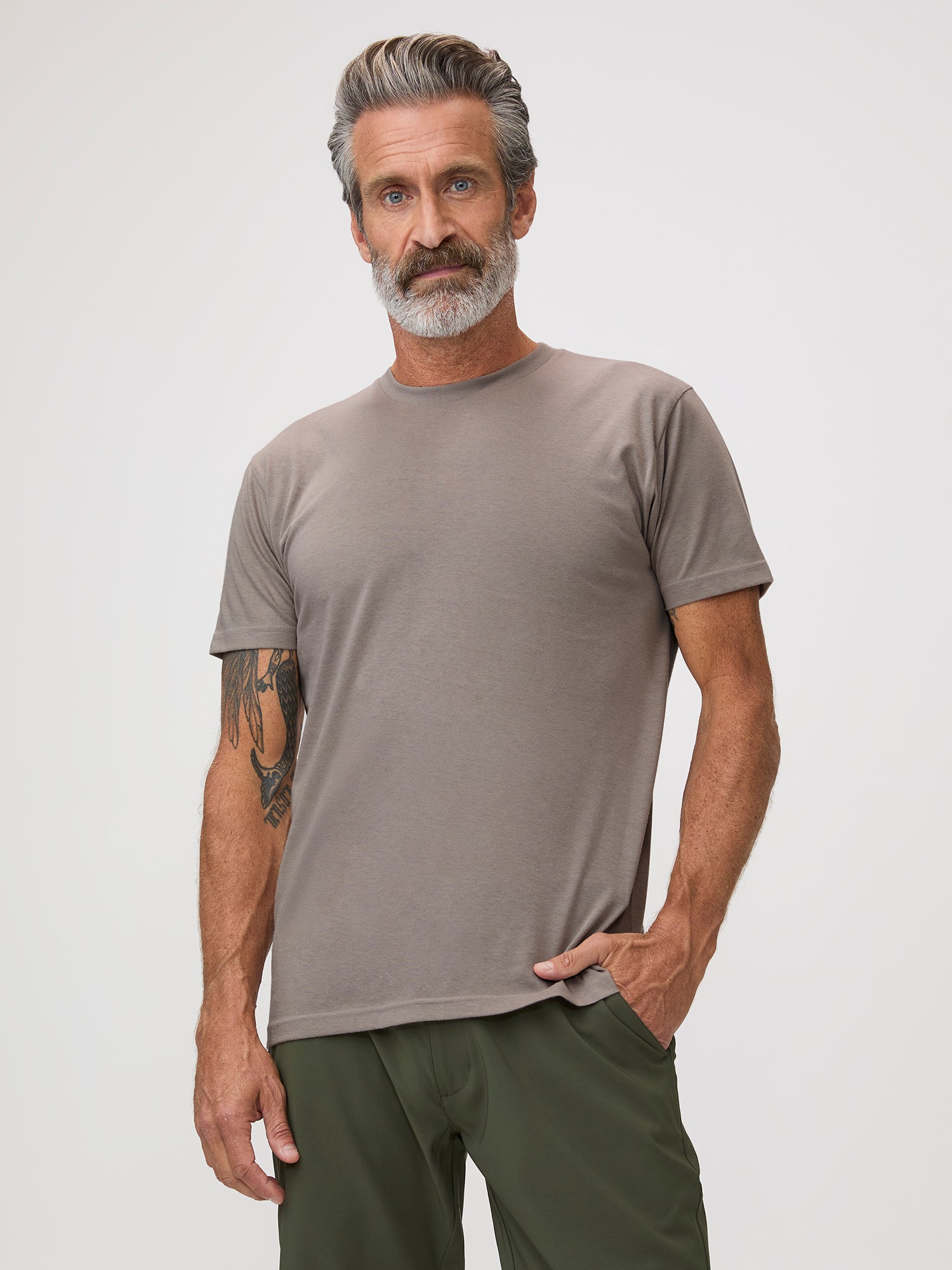 Taupe Crew Neck - High Quality T-shirts – Fresh Clean Threads