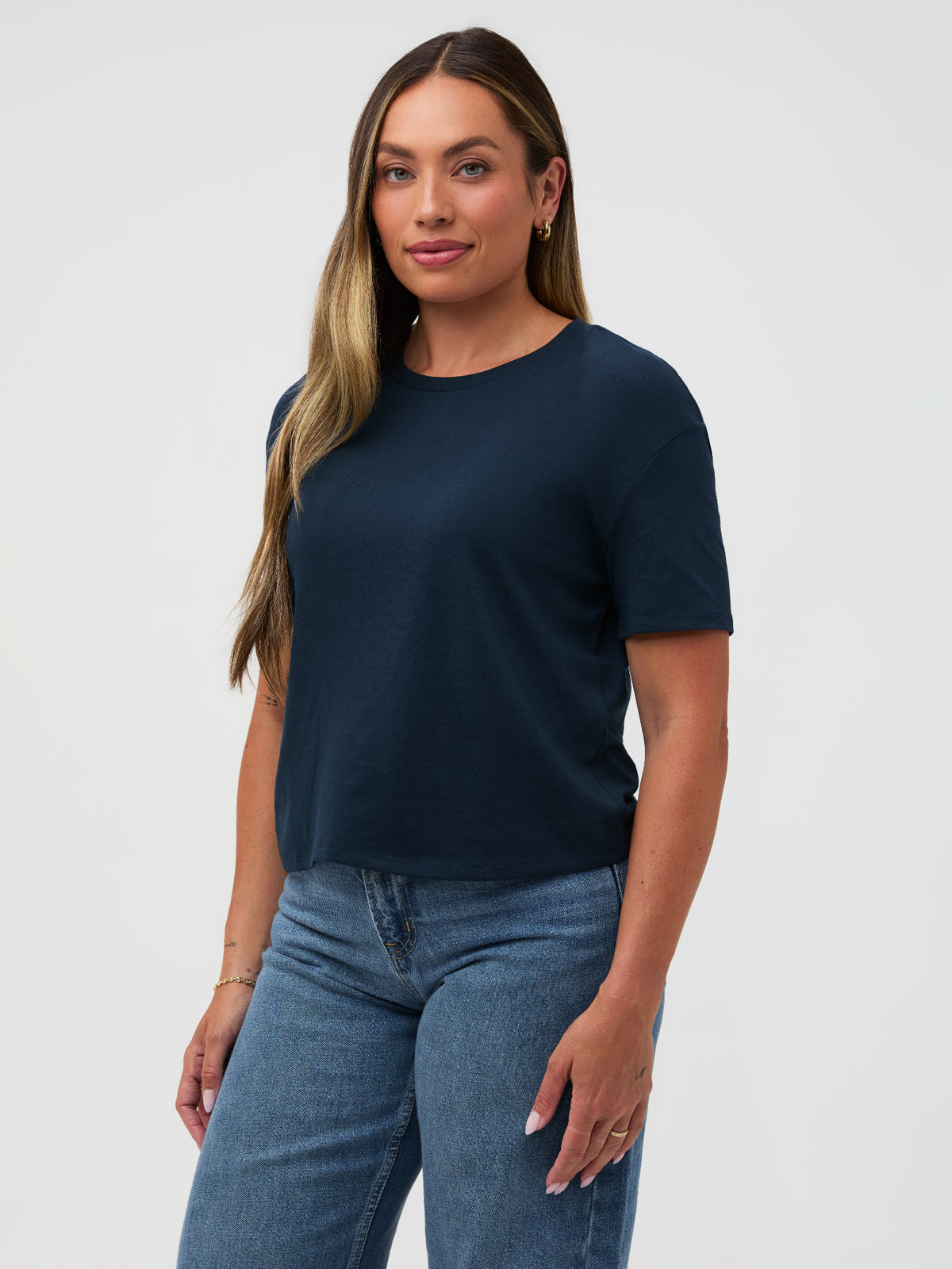 Dark Navy Boxy Tee – Fresh Clean Threads