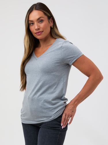 Heather Grey Everyday V-Neck Tee