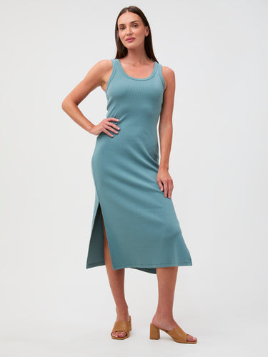 Harbor Mist Ribbed Tank Dress | Soft, Fitted & Bra-Friendly  Fresh Clean  Threads