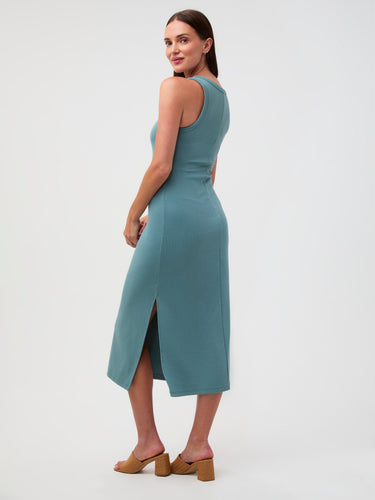 Harbor Mist Ribbed Tank Dress | Soft, Fitted & Bra-Friendly Fresh Clean Threads Harbor Mist Ribbed Tank Dress | Soft, Fitted & Bra-Friendly Fresh Clean Threads