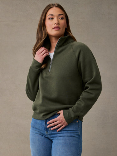 Women's Army Half Zip