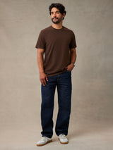 Men's Coffee heavyweight tee for outdoor use | Fresh Clean Threads
