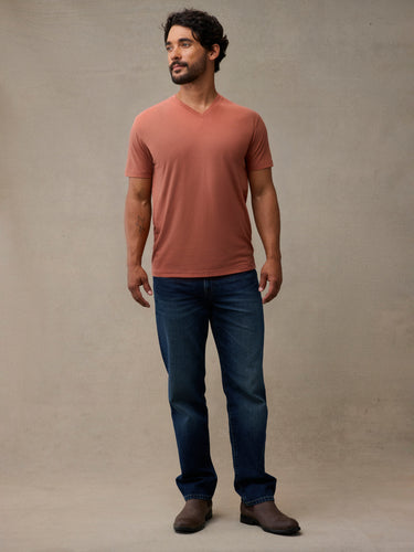 Copper v-neck tees are comfortable everyday shirts for men