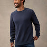 Dark Navy Thermal Shirt for Men | Waffle Knit Long Sleeve | Sizes S–4XL, Tall available.