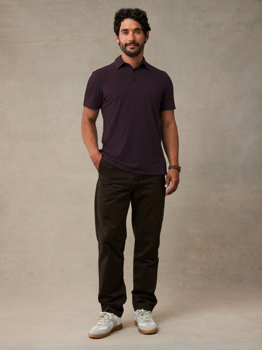man wearing mulberry polo shirt | affordable polo that looks put together
