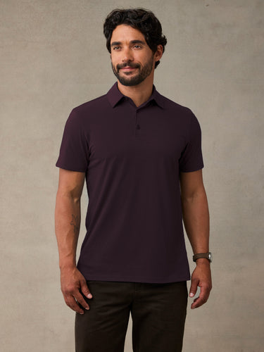 mulberry colored polo shirts for men. soft, affordable, breathable.